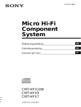 Sony CMT-HPX10W Manuale del proprietario