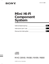 Sony MHC-RX99 Manuale del proprietario