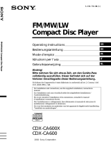 Sony CDX-CA600X Manuale del proprietario