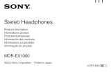 Sony MDR-EX1000 Manuale del proprietario