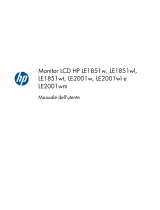 HP LE1851w 18.5-inch Widescreen LCD Monitor Manuale utente