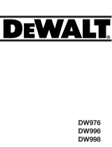 DeWalt DW976 Manuale del proprietario
