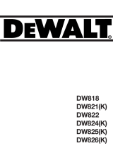DeWalt DW822 Manuale del proprietario