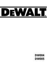 DeWalt DW005K Manuale del proprietario