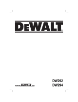 DeWalt DW294 Manuale del proprietario