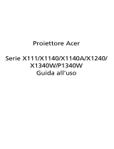 Acer X1140 Guida utente