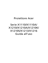 Acer X1110 Guida utente