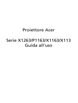 Acer X1263 Guida utente