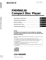 Sony CDX-M850MP Manuale del proprietario