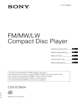 Sony CDX-GT383A Manuale del proprietario
