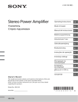 Sony XM-GS4 Manuale del proprietario