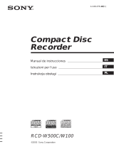 Sony RCD-W100 Manuale del proprietario