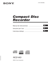 Sony RCD-W3 Manuale del proprietario