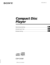 Sony CDP-CX260 Manuale del proprietario