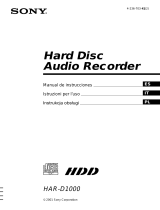Sony HAR-D1000 Manuale del proprietario