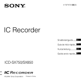 Sony ICD-SX750 Guida Rapida