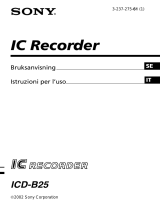 Sony ICD-B25 Manuale del proprietario