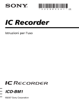 Sony ICD-BM1 Istruzioni per l'uso