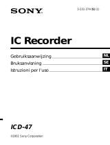 Sony ICD-37 Manuale del proprietario