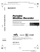 Sony MZ-N910 Manuale del proprietario