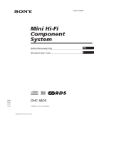 Sony DHC-MD5 Manuale del proprietario