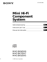 Sony MHC-DX5 Manuale del proprietario