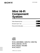 Sony MHC-RXD80 Istruzioni per l'uso