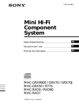 Sony MHC-GRX50 Manuale del proprietario