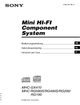 Sony mhc rg290 Manuale del proprietario