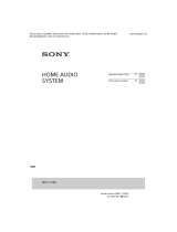 Sony MHC-GT4D Manuale del proprietario