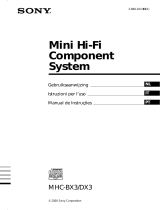 Sony MHC-BX3 Manuale del proprietario