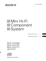Sony MHC-GTX777 Manuale del proprietario