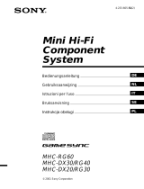 Sony MHC-RG40 Manuale del proprietario