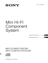 Sony MHC-EC79 Manuale del proprietario