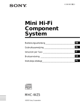 Sony MHC-WZ5 Manuale del proprietario