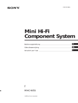 Sony MHC-W55 Manuale del proprietario