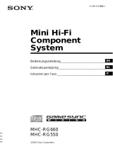 Sony MHC-RG550 Manuale del proprietario