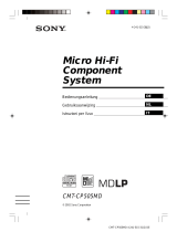 Sony cmt cp 505 md Manuale del proprietario