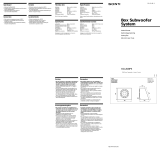 Sony XS-L81BP5 Manuale del proprietario