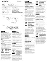 Sony MDR-J12G Istruzioni per l'uso
