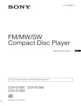 Sony CDX-GT380 Istruzioni per l'uso