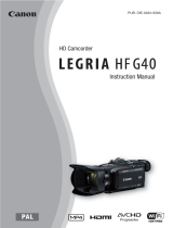 Canon LEGRIA HF G40 Manuale utente