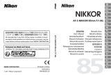 Nikon AF-S NIKKOR 85mm f/1.8G Manuale utente
