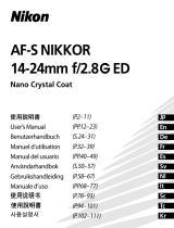 Nikon AF-S NIKKOR 14-24mm f/2.8G ED Manuale del proprietario