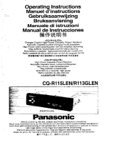 Panasonic CQR115L Istruzioni per l'uso