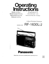Panasonic RF1630 Istruzioni per l'uso