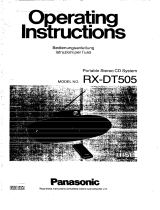 Panasonic RXDT505 Istruzioni per l'uso