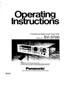 Panasonic SV3700 Istruzioni per l'uso
