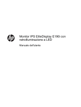 HP EliteDisplay E190i 18.9-inch LED Backlit IPS Monitor Manuale utente
