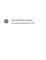 HP ProDesk 400 G2.5 Base Model Small Form Factor PC Guida di riferimento